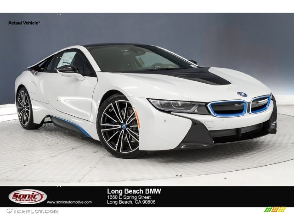 2019 i8 Coupe - Crystal White Pearl Metallic / Tera Exclusive Dalbergia Brown photo #1