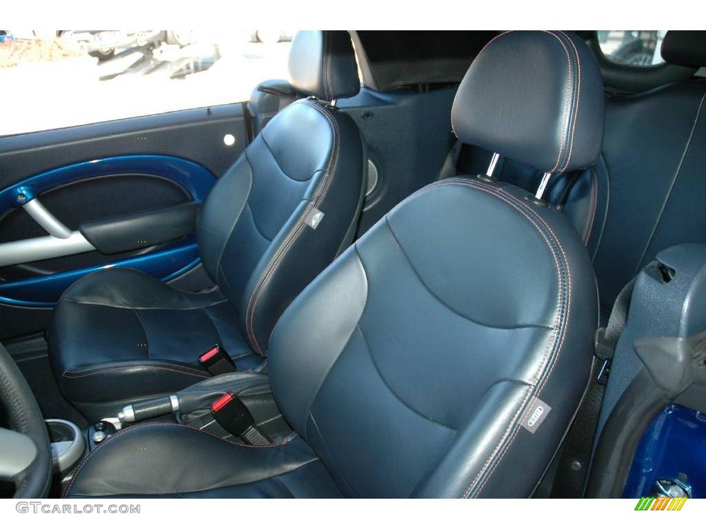 2006 Cooper S Convertible - Hyper Blue Metallic / Dark Blue Leather photo #14