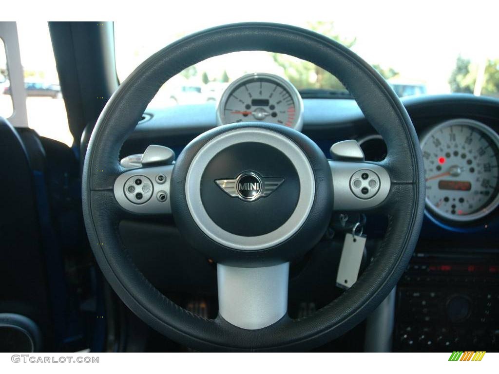 2006 Cooper S Convertible - Hyper Blue Metallic / Dark Blue Leather photo #16
