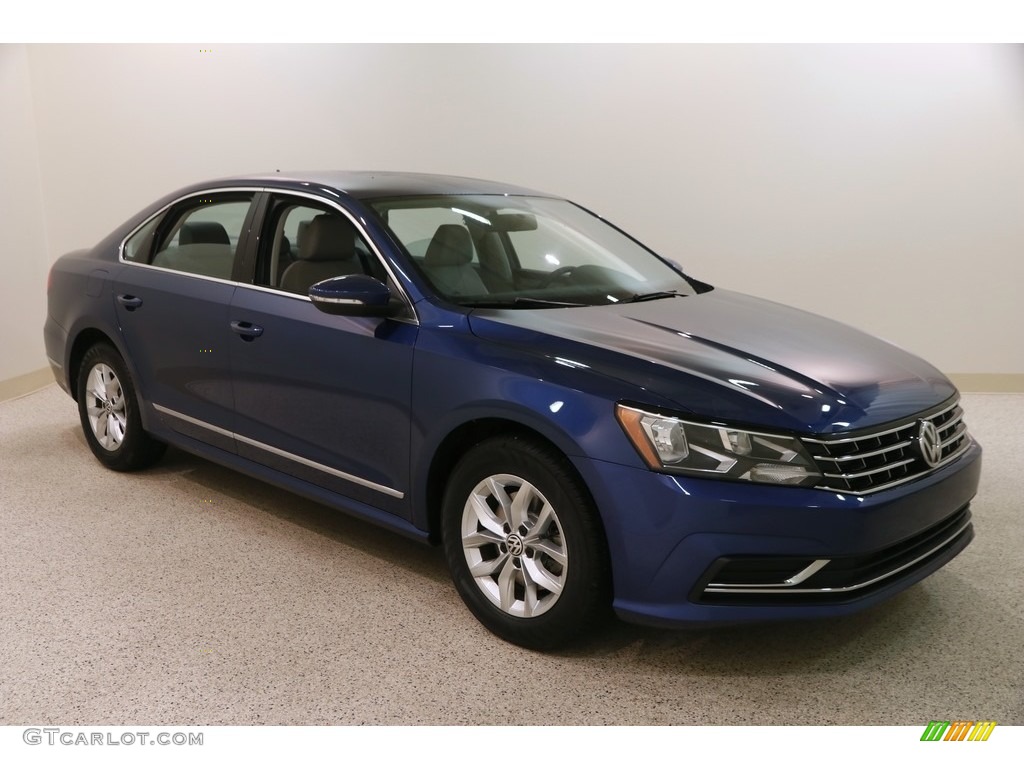 2016 Passat S Sedan - Reef Blue Metallic / Moonrock Gray photo #1