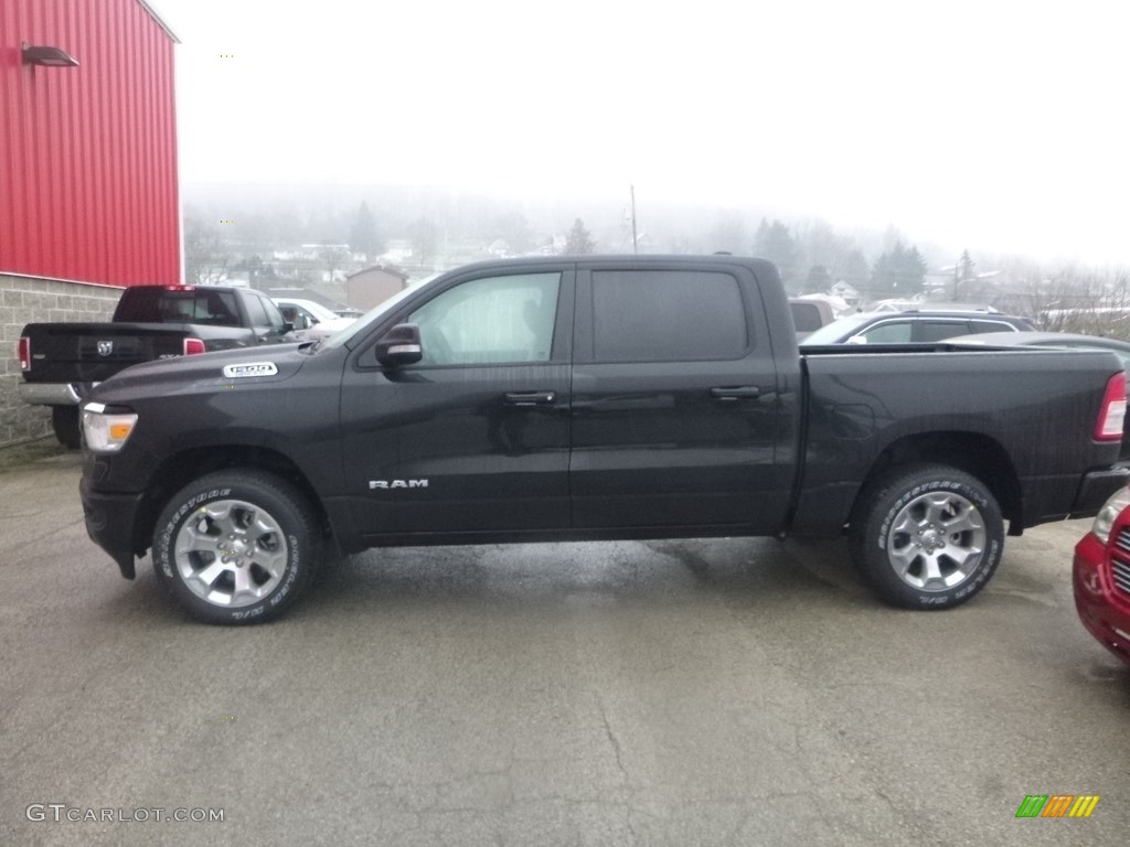 2019 1500 Big Horn Crew Cab 4x4 - Diamond Black Crystal Pearl / Black photo #2