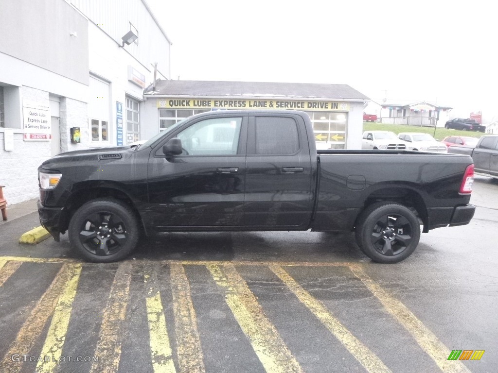 2019 1500 Tradesman Quad Cab 4x4 - Diamond Black Crystal Pearl / Black photo #2