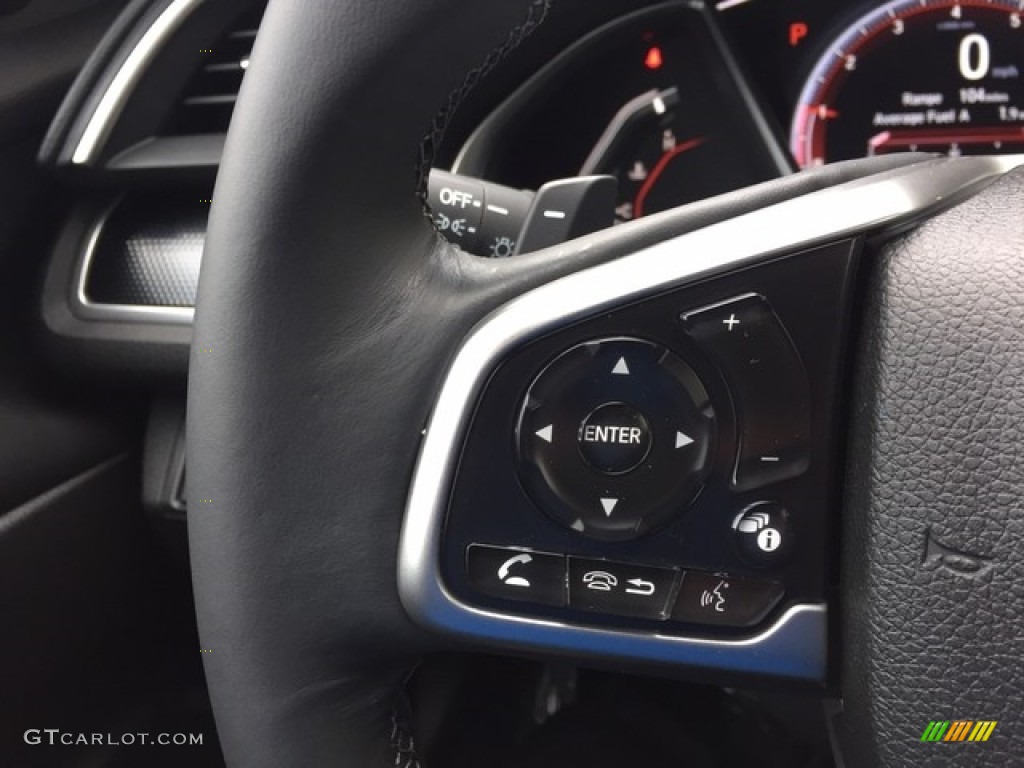 2019 Honda Civic Sport Sedan Black Steering Wheel Photo #130687106