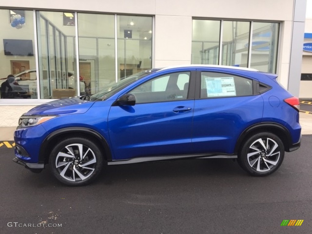 Aegean Blue Metallic 2019 Honda HR-V Sport AWD Exterior Photo #130688235