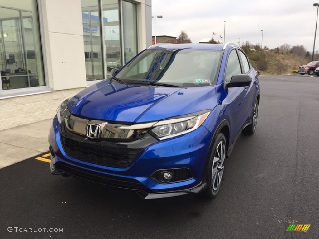 2019 HR-V Sport AWD - Aegean Blue Metallic / Black photo #3