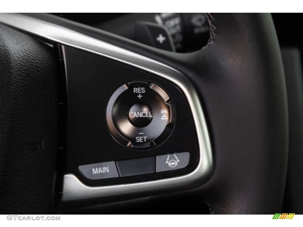 2019 Honda Civic Sport Coupe Black Steering Wheel Photo #130688410