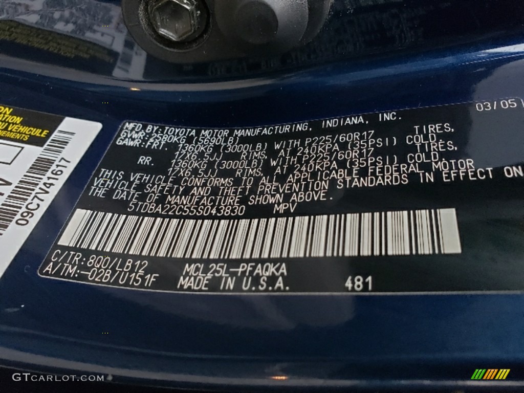 2005 Sienna XLE Limited AWD - Stratosphere Mica / Stone photo #20