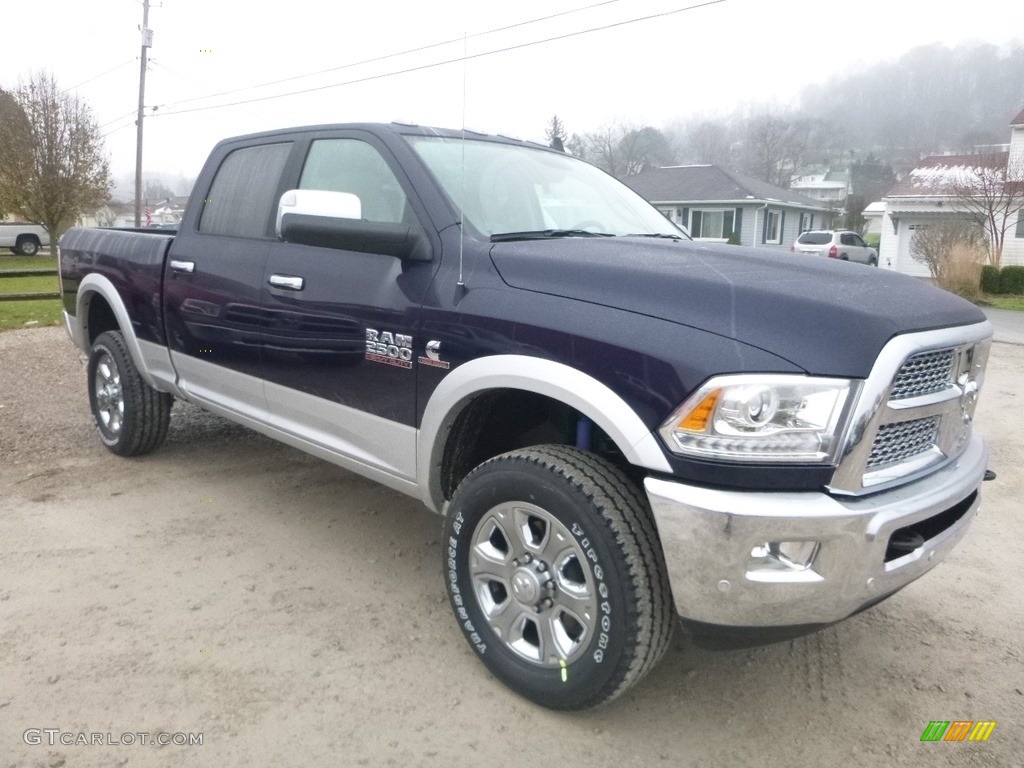 2018 2500 Laramie Crew Cab 4x4 - True Blue Pearl / Brown/Light Frost Beige photo #7