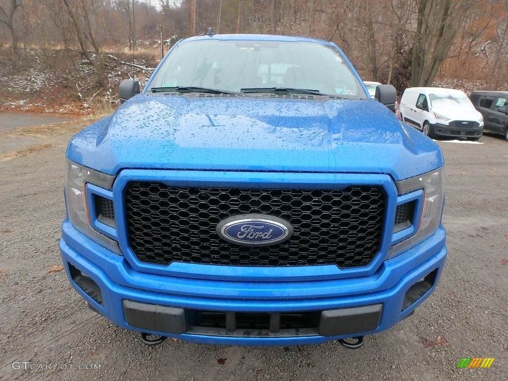 2019 F150 XLT Sport SuperCrew 4x4 - Velocity Blue / Sport Black/Red photo #7