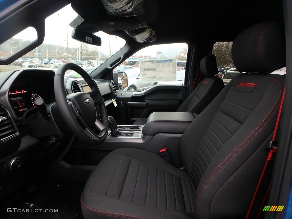 Sport Black/Red Interior 2019 Ford F150 XLT Sport SuperCrew 4x4 Photo #130693837