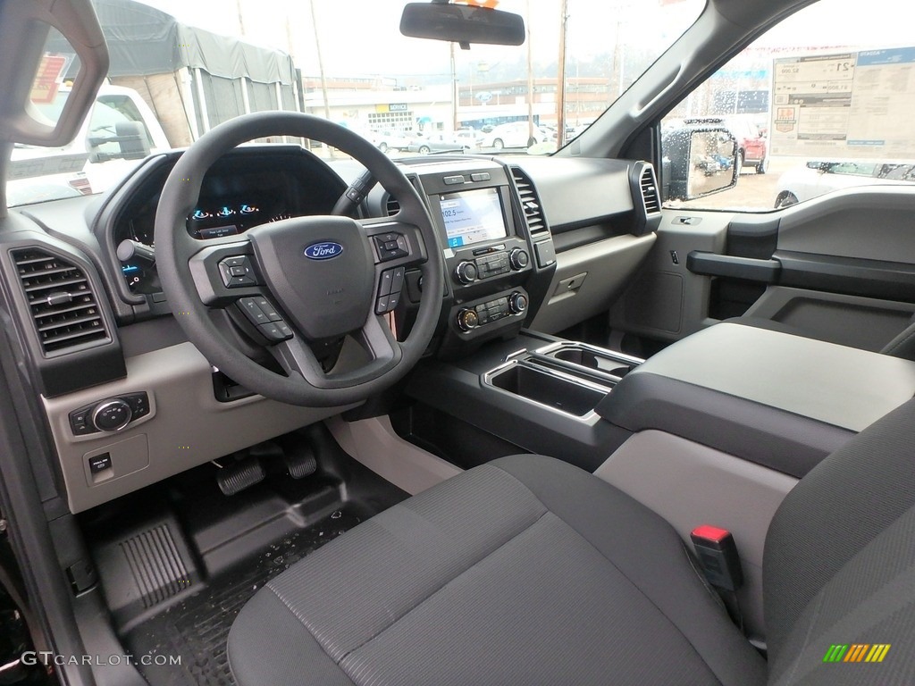Black Interior 2019 Ford F150 STX SuperCab 4x4 Photo #130697779