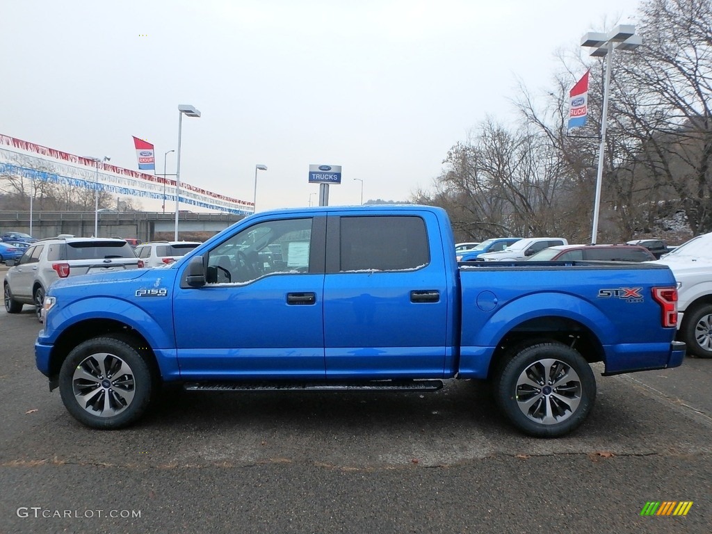 Velocity Blue 2019 Ford F150 STX SuperCrew 4x4 Exterior Photo #130698109