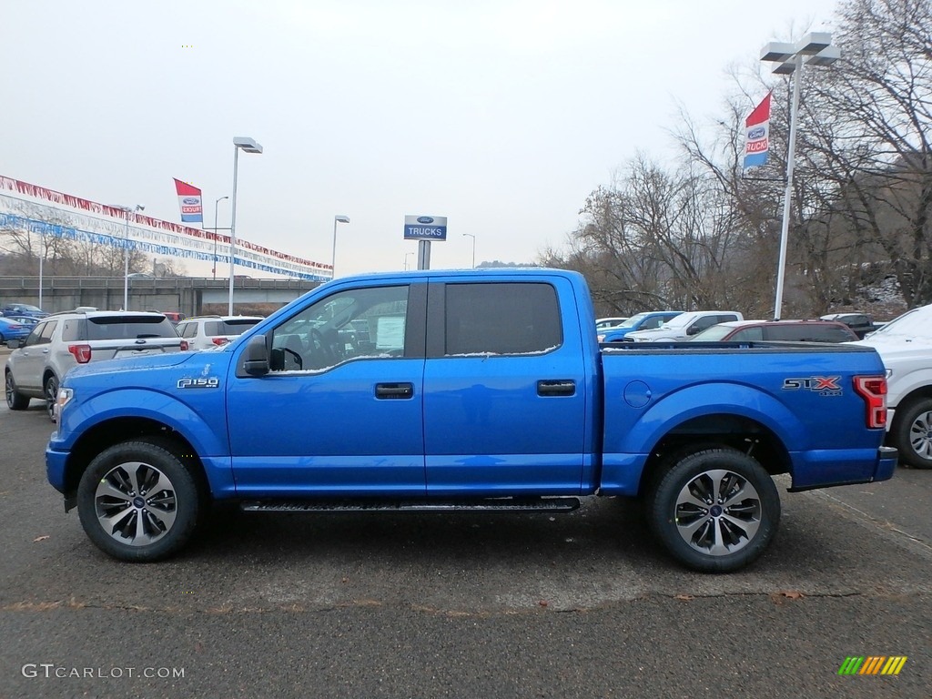 2019 F150 STX SuperCrew 4x4 - Velocity Blue / Black photo #5