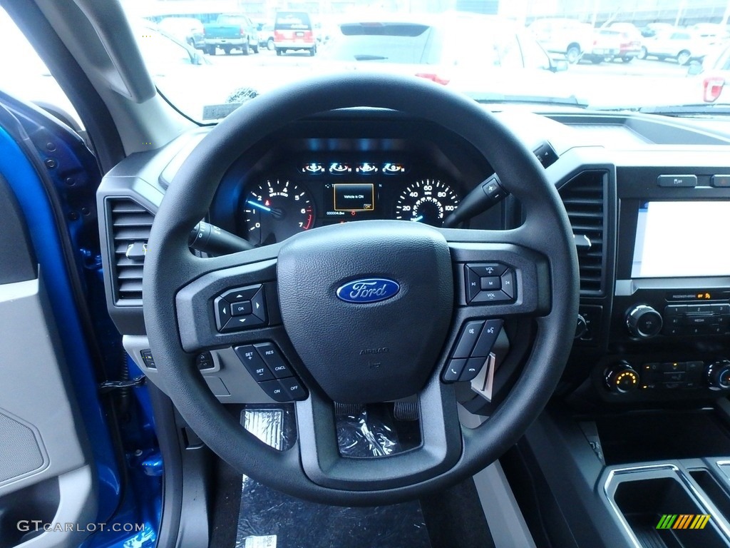 2019 Ford F150 STX SuperCrew 4x4 Black Steering Wheel Photo #130698430