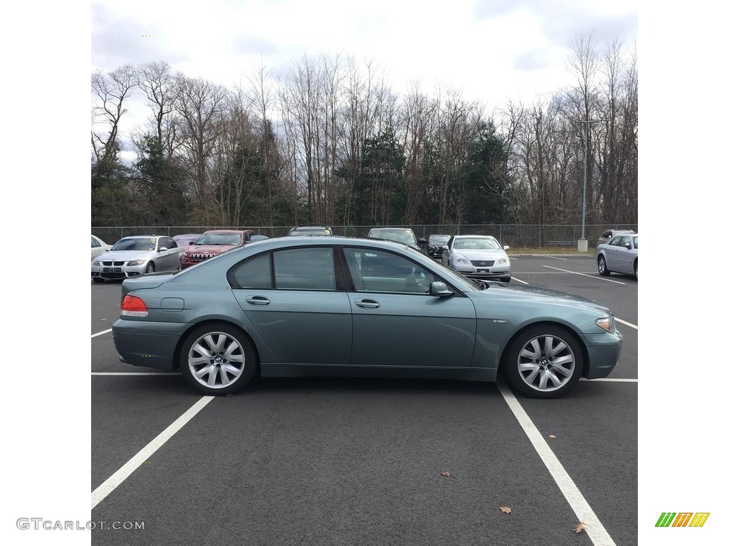 2004 7 Series 745i Sedan - Slate Green Metallic / Basalt Grey/Stone Green photo #6