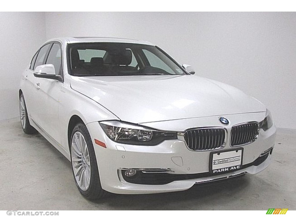 2015 3 Series 328i xDrive Sedan - Mineral White Metallic / Saddle Brown photo #5