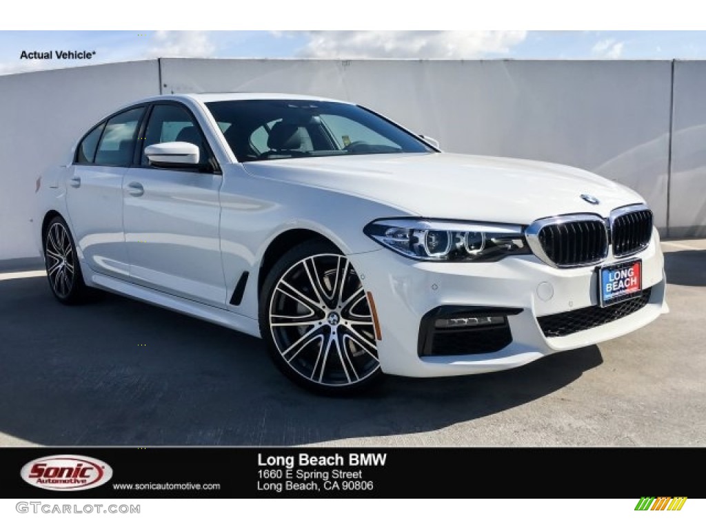 2019 5 Series 540i Sedan - Alpine White / Black photo #1