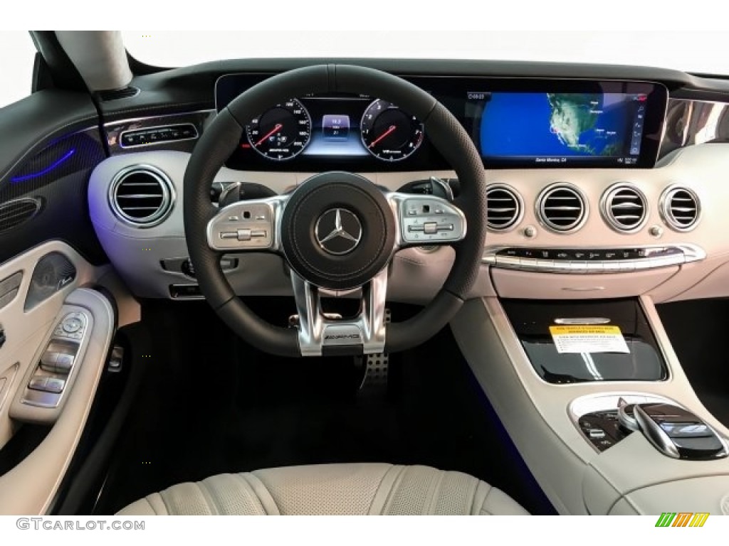 2019 Mercedes-Benz S AMG 63 4Matic Cabriolet designo Crystal Grey/Black Dashboard Photo #130709936