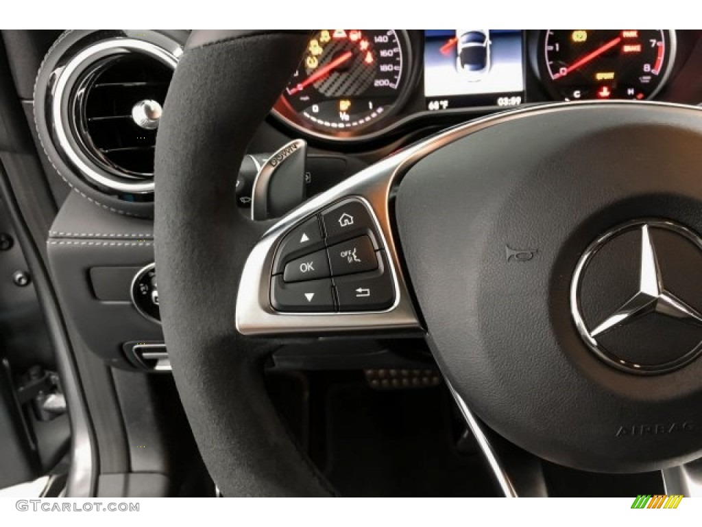 2019 Mercedes-Benz AMG GT Roadster Black Steering Wheel Photo #130710818