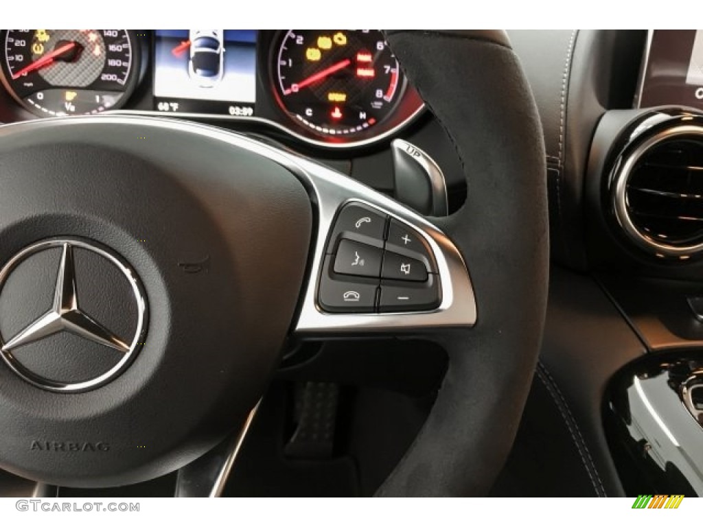 2019 Mercedes-Benz AMG GT Roadster Black Steering Wheel Photo #130710836