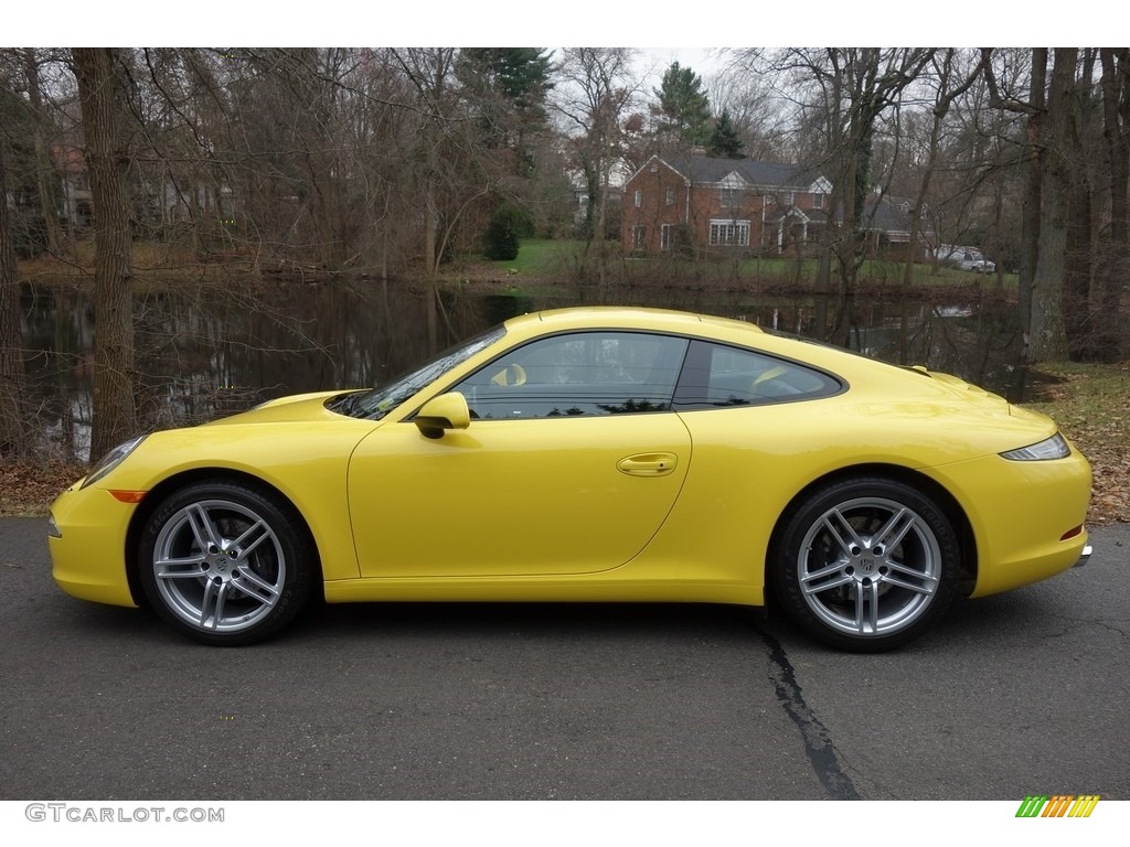 Racing Yellow 2016 Porsche 911 Carrera Coupe Exterior Photo #130712102