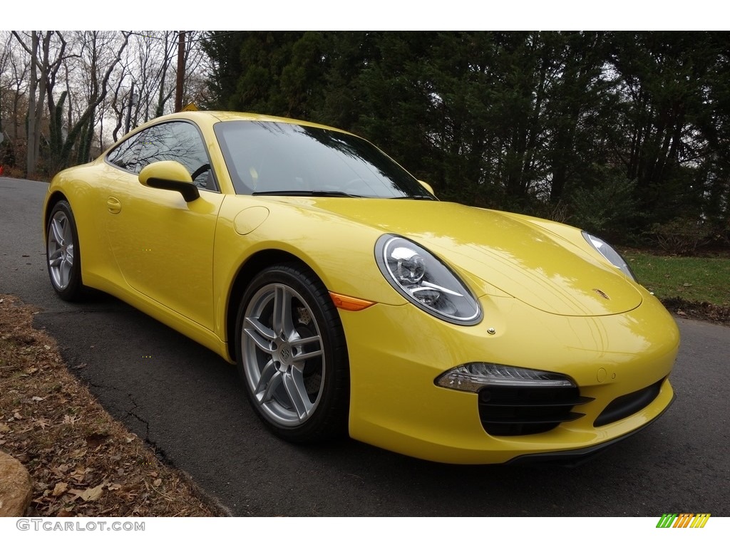 Racing Yellow 2016 Porsche 911 Carrera Coupe Exterior Photo #130712165