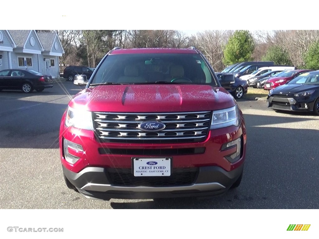 2016 Explorer XLT 4WD - Ruby Red Metallic Tri-Coat / Medium Light Camel photo #2