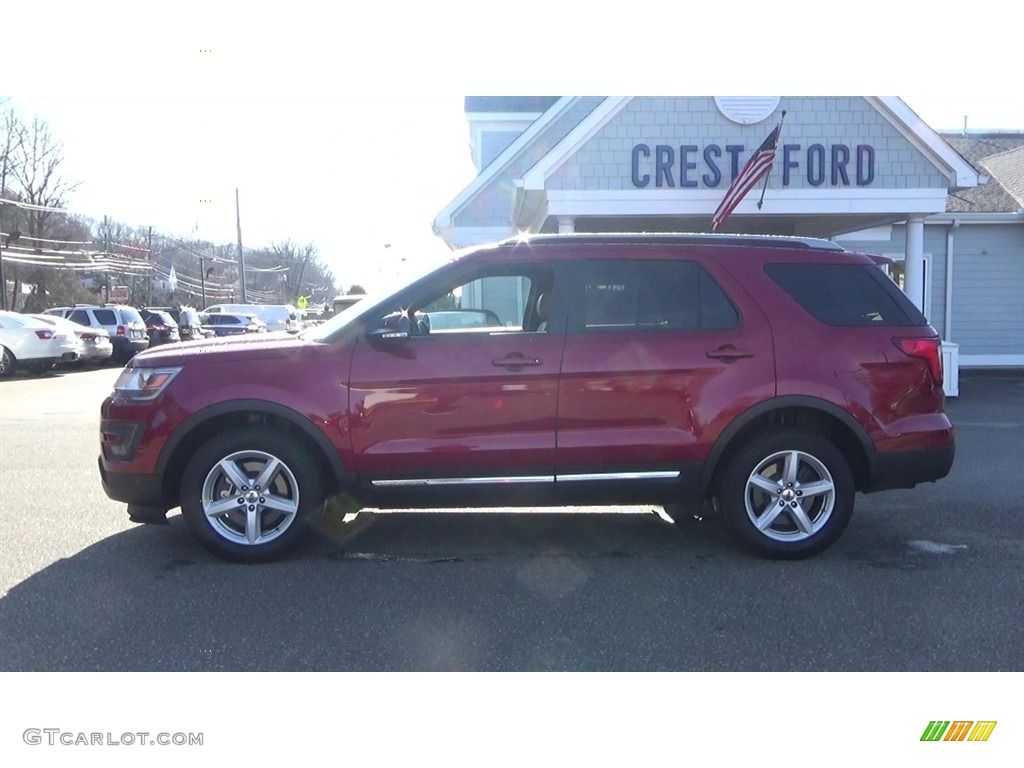 2016 Explorer XLT 4WD - Ruby Red Metallic Tri-Coat / Medium Light Camel photo #4