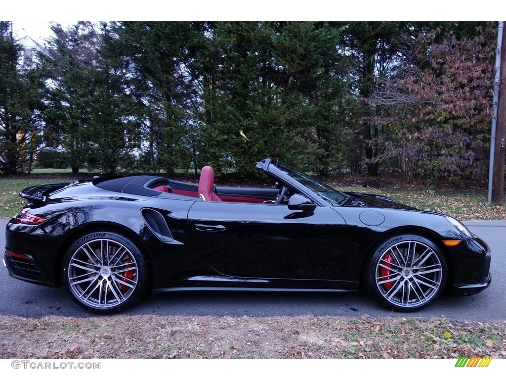 2019 911 Turbo Cabriolet - Black / Black/Bordeaux Red photo #3