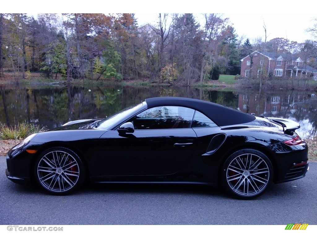 2019 911 Turbo Cabriolet - Black / Black/Bordeaux Red photo #7