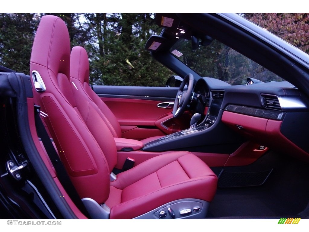 2019 911 Turbo Cabriolet - Black / Black/Bordeaux Red photo #15