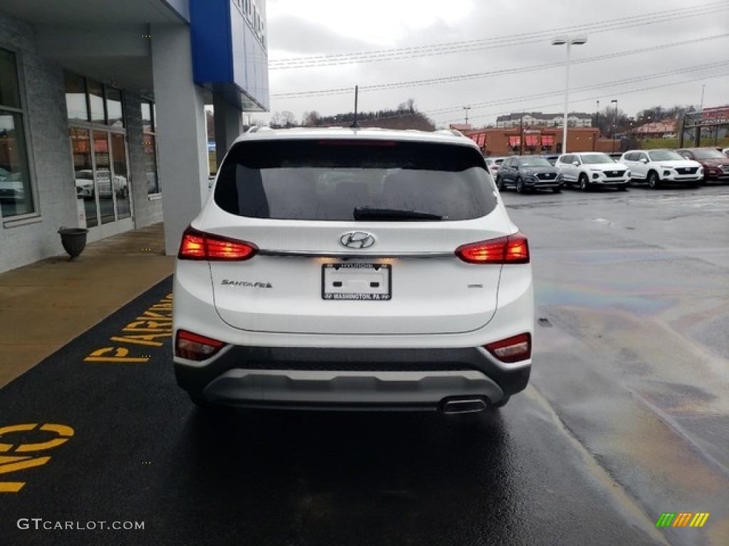 2019 Santa Fe SE AWD - Quartz White / Espresso/Gray photo #7