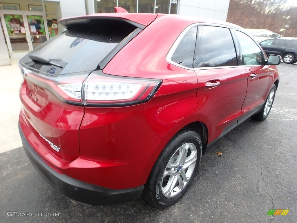2017 Edge Titanium AWD - Ruby Red Metallic / Ebony photo #2