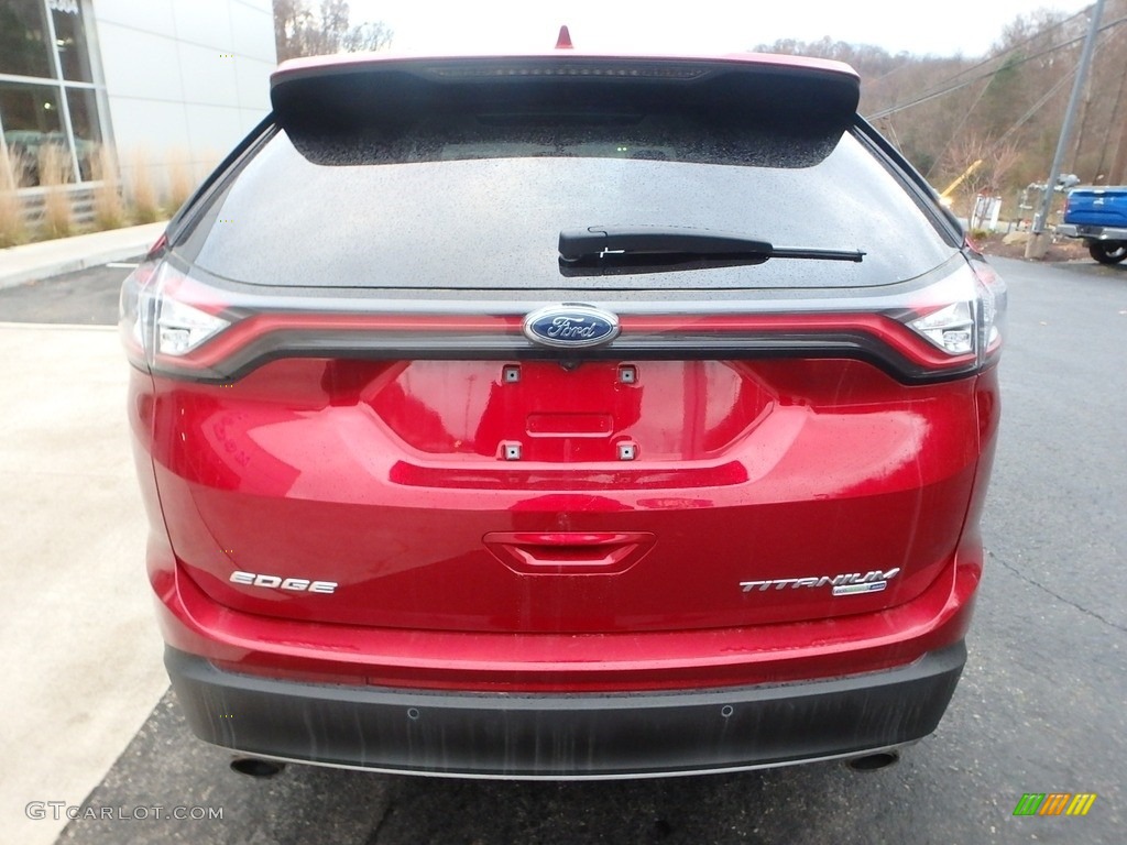 2017 Edge Titanium AWD - Ruby Red Metallic / Ebony photo #3