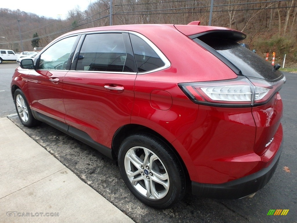 2017 Edge Titanium AWD - Ruby Red Metallic / Ebony photo #5
