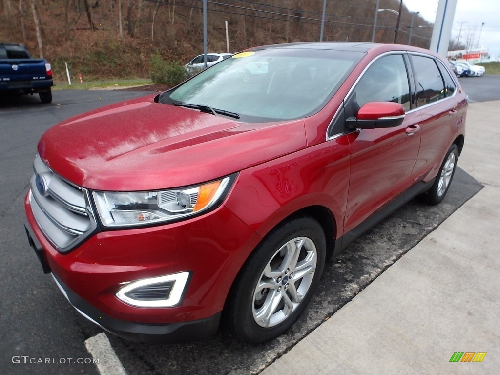 2017 Edge Titanium AWD - Ruby Red Metallic / Ebony photo #7