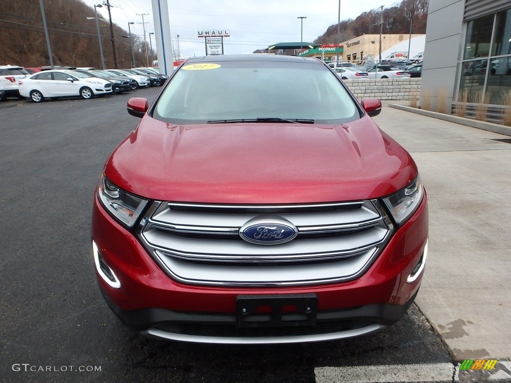 2017 Edge Titanium AWD - Ruby Red Metallic / Ebony photo #8