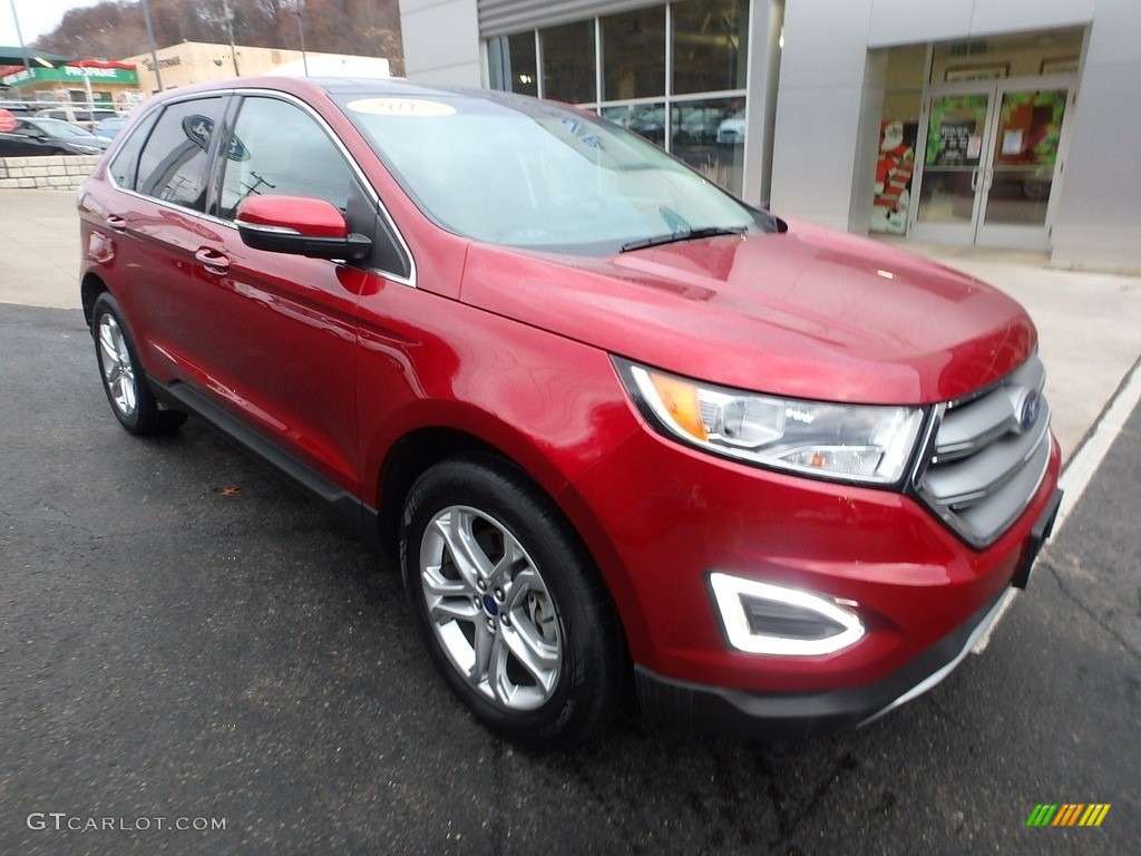 2017 Edge Titanium AWD - Ruby Red Metallic / Ebony photo #9