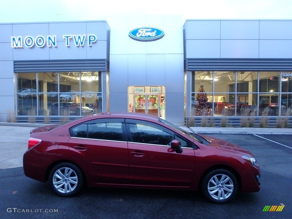 2016 Impreza 2.0i Premium 4-door - Venetian Red Pearl / Black photo #1