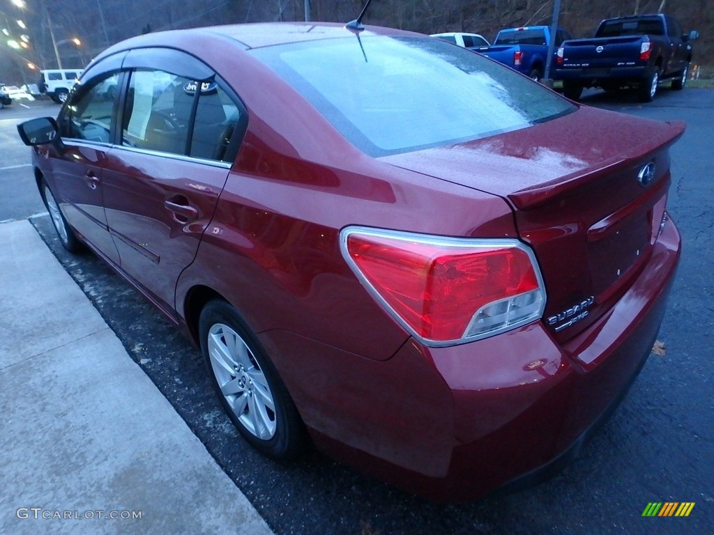 2016 Impreza 2.0i Premium 4-door - Venetian Red Pearl / Black photo #4