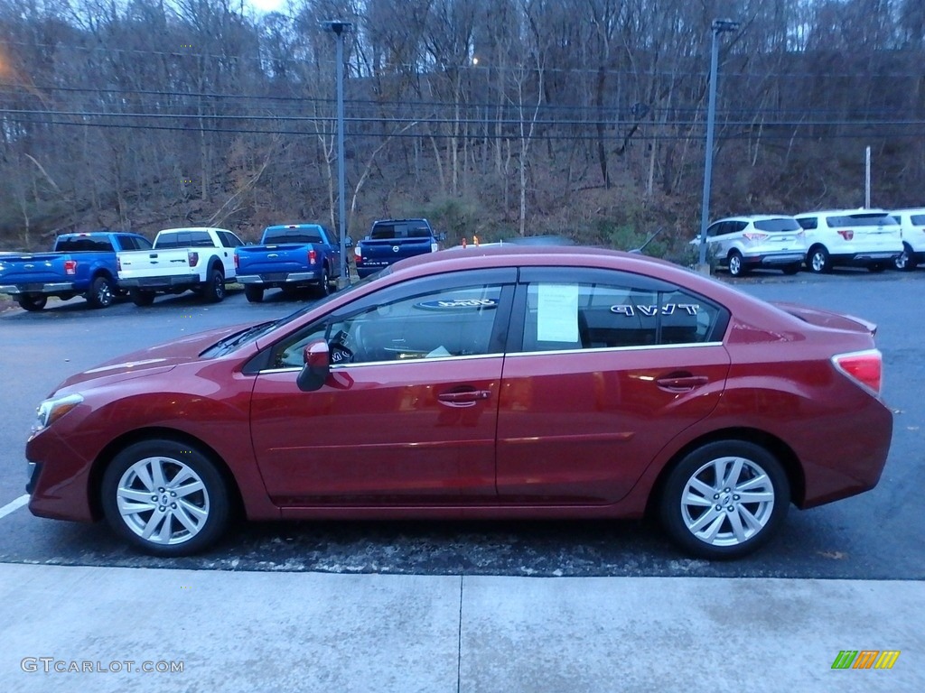 2016 Impreza 2.0i Premium 4-door - Venetian Red Pearl / Black photo #5