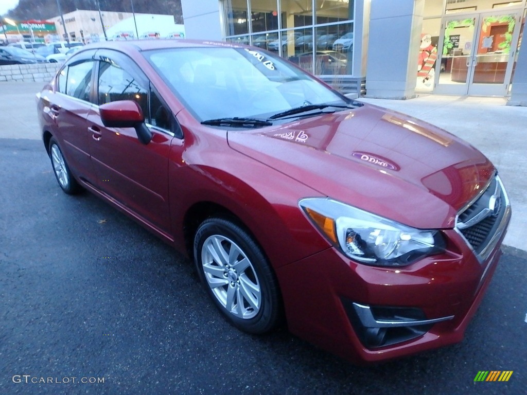 2016 Impreza 2.0i Premium 4-door - Venetian Red Pearl / Black photo #8