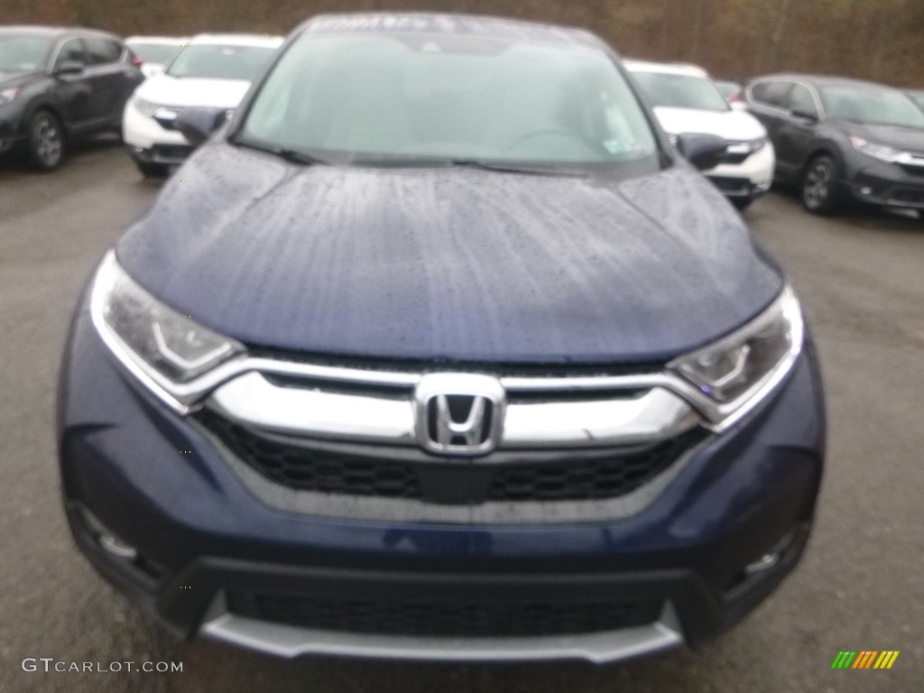2018 CR-V EX AWD - Obsidian Blue Pearl / Gray photo #6