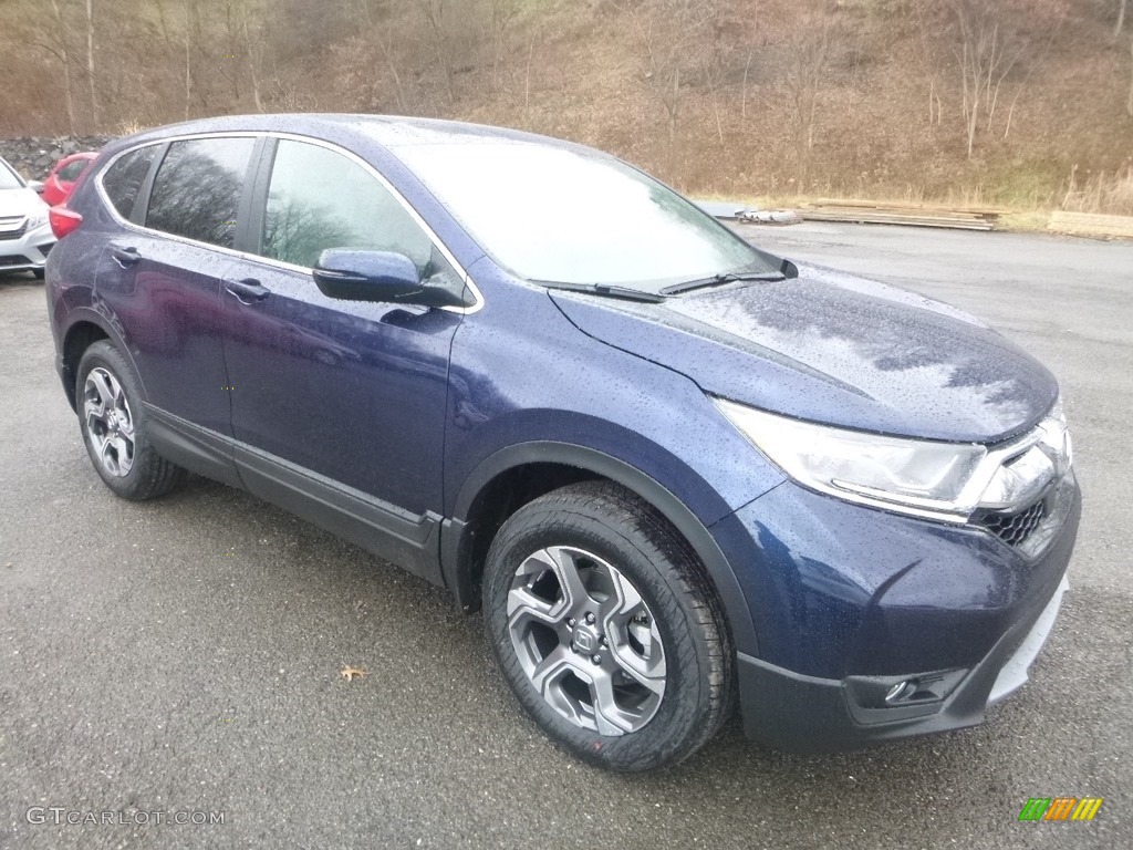 2018 CR-V EX AWD - Obsidian Blue Pearl / Gray photo #5