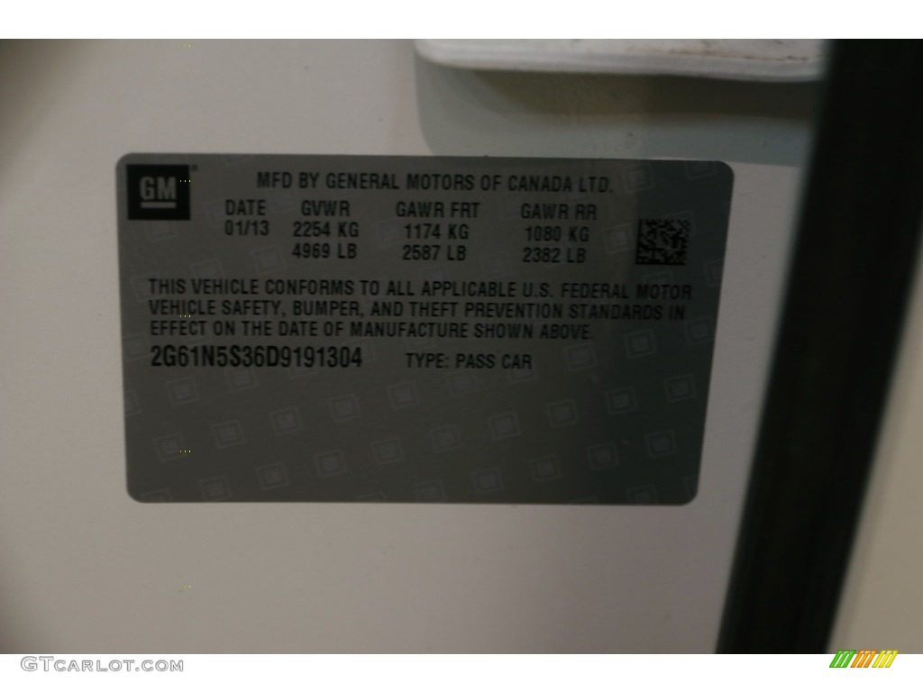 2013 XTS FWD - White Diamond Tricoat / Shale/Cocoa photo #22