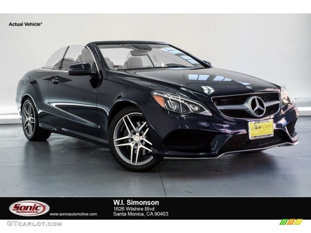 2016 E 400 Cabriolet - Lunar Blue Metallic / Silk Beige/Espresso Brown photo #1