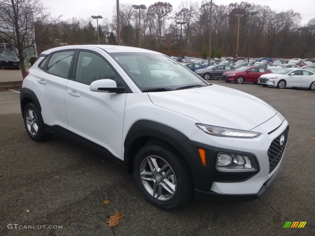 Chalk White 2019 Hyundai Kona SE AWD Exterior Photo #130730801
