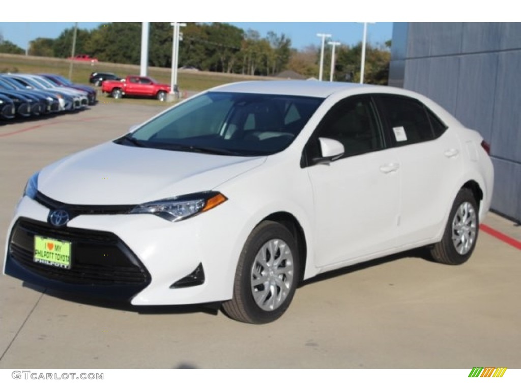 2019 Corolla LE - Super White / Steel Gray photo #4