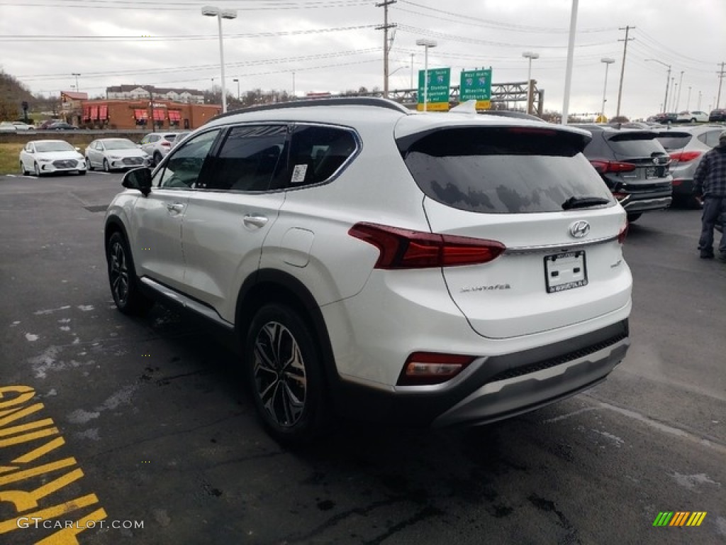 2019 Santa Fe Limited AWD - Quartz White / Espresso/Gray photo #7