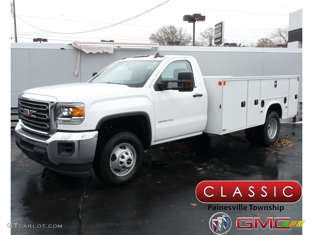 2019 Sierra 3500HD Regular Cab Utility Truck - Summit White / Dark Ash/Jet Black photo #1